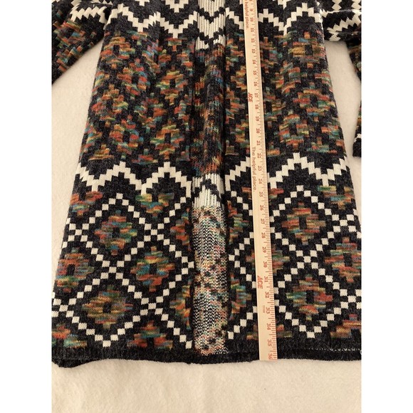 AZZ Women's Long Sleeve Aztec Print Cardigan Sweater Sz OS Southwestern Boho - Picture 7 of 10